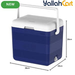 Deluxe 25L Plastic Cooler Icebox – Portable Insulated Cold Storage Box