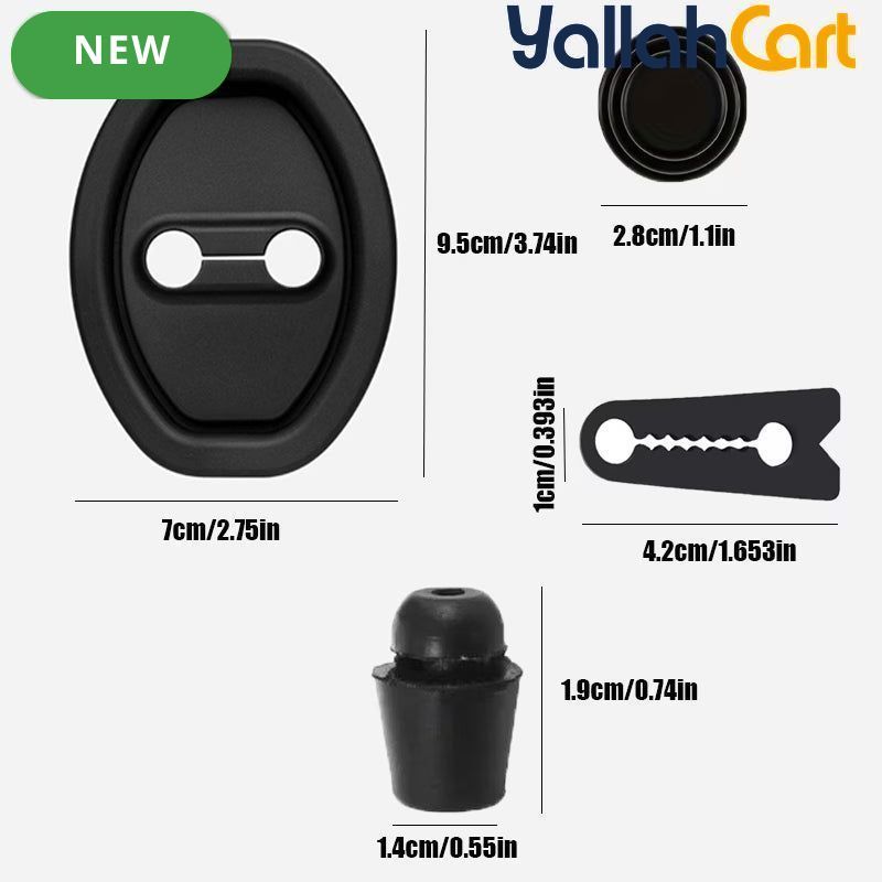 34 Pieces Car Door Lock Protectors and Shock Absorbing Pads Set