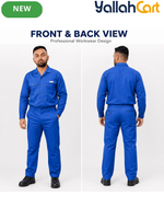 Men’s Blue Heavy-Duty Work Coverall (Size XL) – Long-Sleeve Utility Boiler Suit & Mechanic Jumpsuit