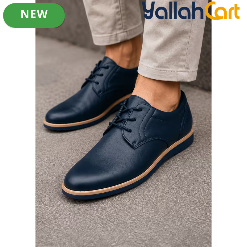 Men's Smart Casual Lace-Up Shoes – Black, Sepia & Navy Blue