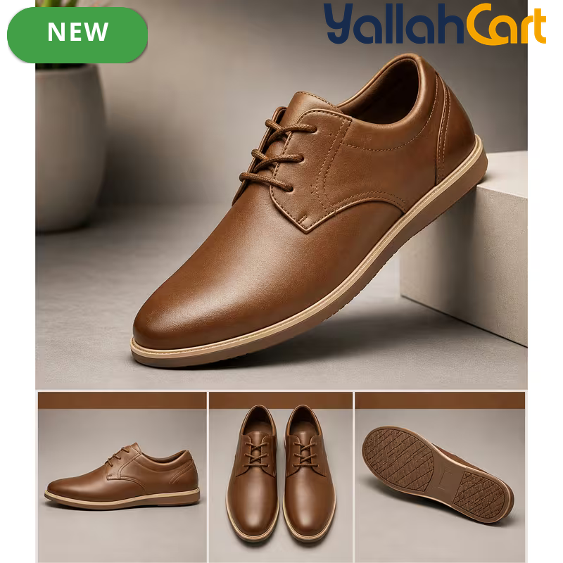 Men's Smart Casual Lace-Up Shoes – Black, Sepia & Navy Blue