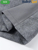 Men’s Short-Sleeve Breathable Gray Chef Jacket in Grey (Size: AE XXS) – Neck Button-Front Summer Mesh Uniform