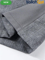 Men’s Short-Sleeve Breathable Gray Chef Jacket in Grey (Size: AE XXS) – Neck Button-Front Summer Mesh Uniform