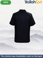Unisex Short-Sleeve Chef Jacket in Mixed Colors (Size: AE XXS) – Breathable Snap-Back Summer Kitchen & Bakery Uniform