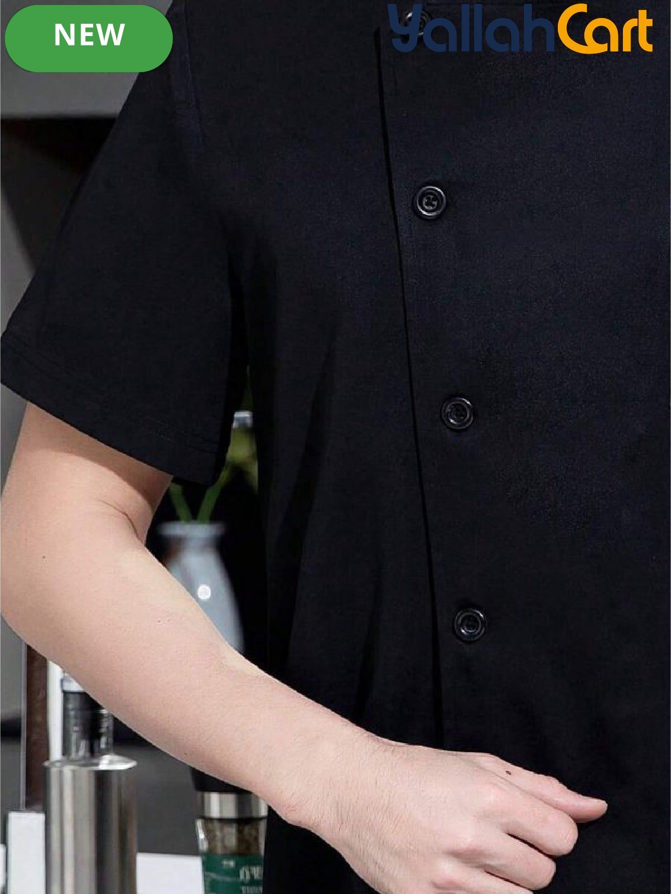 Unisex Short-Sleeve Chef Jacket in Mixed Colors (Size: AE XXS) – Breathable Snap-Back Summer Kitchen & Bakery Uniform