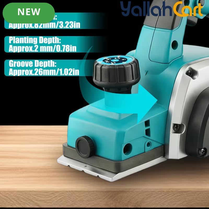 Corded Electric Hand Planer - Blue, 3-1/4" Cutting Width, 1000W 15000RPM High-Speed Powerful Handheld Wood Planer, Wood Chamfer & Smoothing Tool for Carpentry, Woodworking & DIY