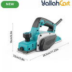 Corded Electric Hand Planer - Blue, 3-1/4" Cutting Width, 1000W 15000RPM High-Speed Powerful Handheld Wood Planer, Wood Chamfer & Smoothing Tool for Carpentry, Woodworking & DIY