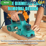 Corded Electric Hand Planer - Blue, 3-1/4" Cutting Width, 1000W 15000RPM High-Speed Powerful Handheld Wood Planer, Wood Chamfer & Smoothing Tool for Carpentry, Woodworking & DIY