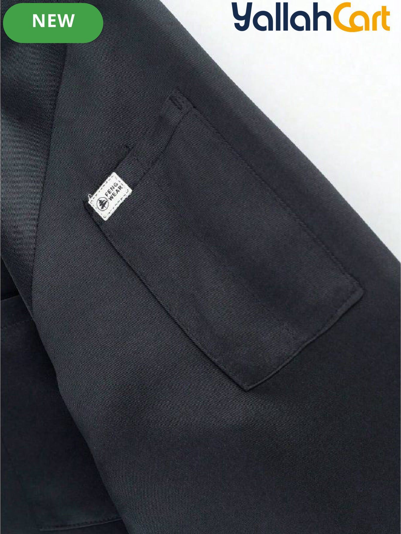 Unisex Long-Sleeve Chef Uniform in Black (Size: AE XXS) – Durable Anti-Pilling Machine-Washable Culinary Workwear