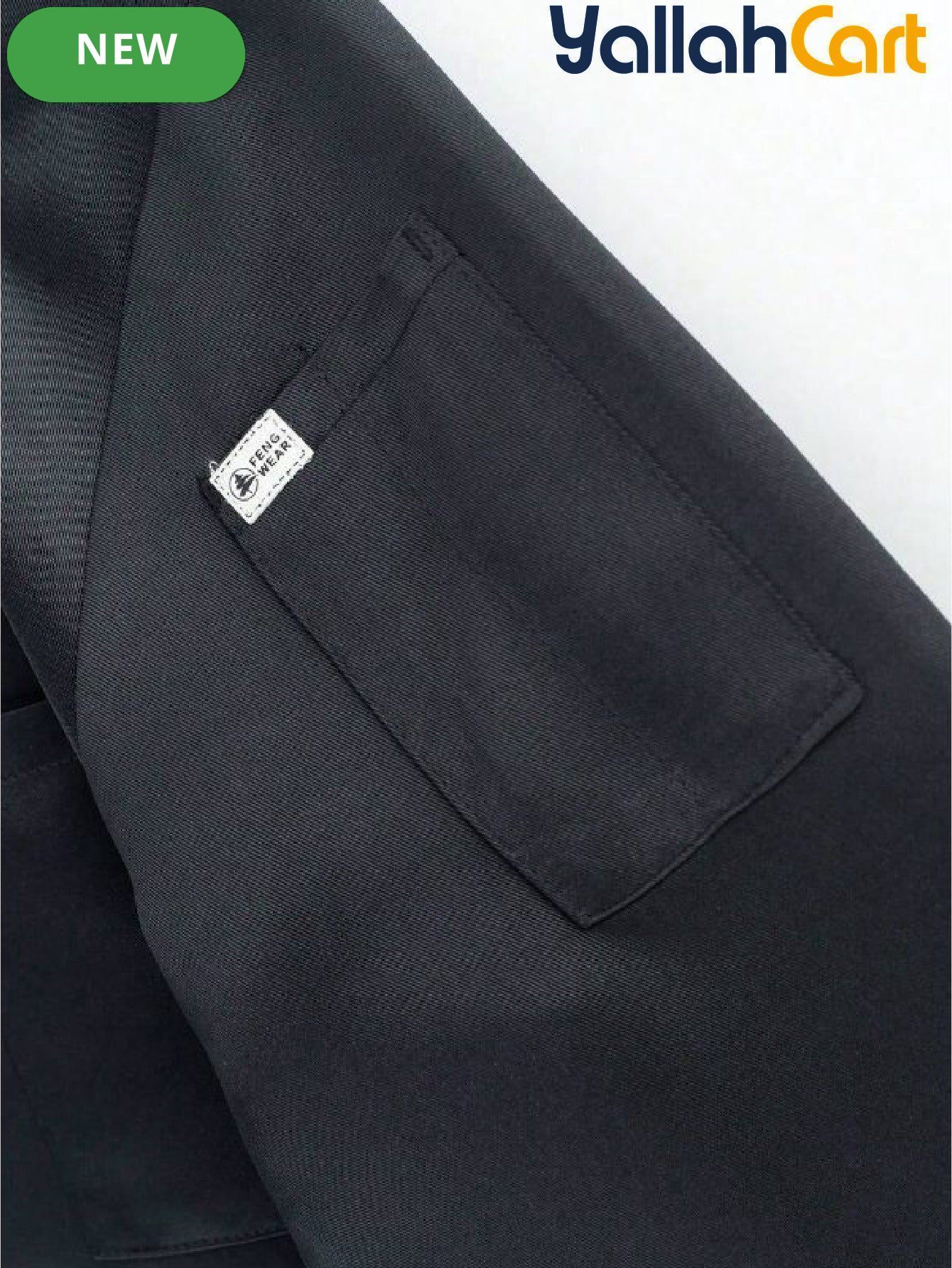 Unisex Long-Sleeve Chef Uniform in Black (Size: AE XXS) – Durable Anti-Pilling Machine-Washable Culinary Workwear