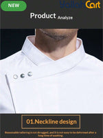 High-End Long-Sleeve Chef Uniform in Mixed Colors (Size: AE XXS) – Machine Washable Mandarin Collar Culinary Jacket