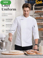 High-End Long-Sleeve Chef Uniform in Mixed Colors (Size: AE XXS) – Machine Washable Mandarin Collar Culinary Jacket