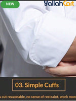 High-End Long-Sleeve Chef Uniform in Mixed Colors (Size: AE XXS) – Machine Washable Mandarin Collar Culinary Jacket