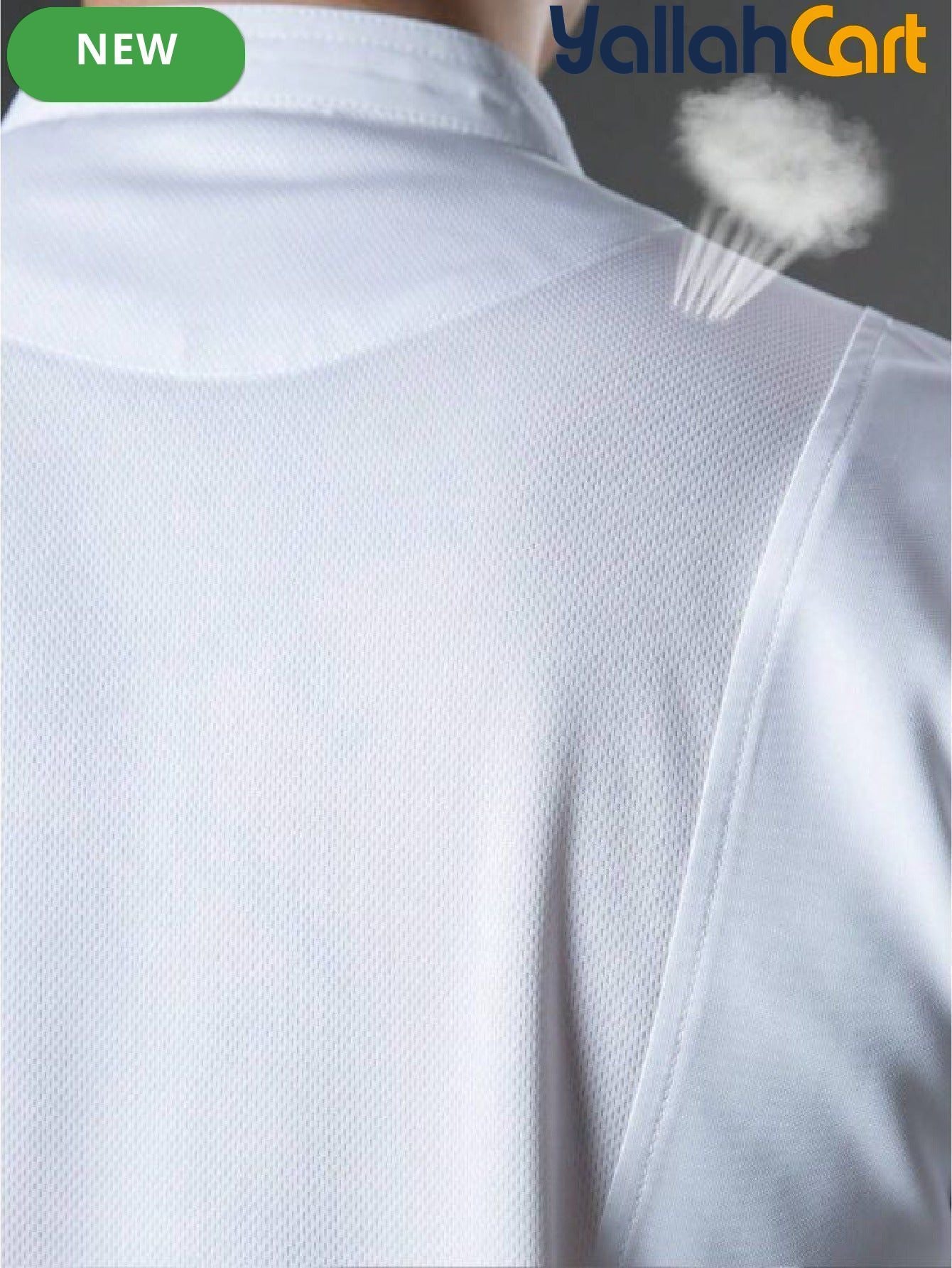 Luxury Short-Sleeve Chef Uniform in White (Size: AE XXS) – Lightweight Breathable Workwear for Executive & Head Chefs