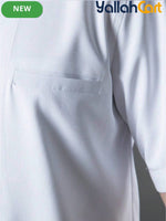 Luxury Short-Sleeve Chef Uniform in White (Size: AE XXS) – Lightweight Breathable Workwear for Executive & Head Chefs