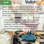 BONAI Electric Sander - 1000W, 7000-13000RPM Variable Speed, 90x187mm Sanding Pad, Self-Vacuum Dust Collection System, High-Power Handheld Sander for Woodworking, Metalworking & DIY