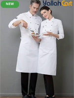 Men’s Long-Sleeve Double-Breasted Chef Suit in Mixed Colors (Size: AE XXS) – Professional Kitchen Uniform for Hotels, Cafes & Hospitality