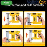 Yellow 21V Cordless Staple Gun Brad Nailer - Electric Nail Gun, Lithium Battery Powered, Fast Charger, 1000 Straight Nails + 1000 Code Nails, Portable Stapler Tool, Handheld Nailing Gun with Storage Case for Woodworking, Furniture And DIY Projects