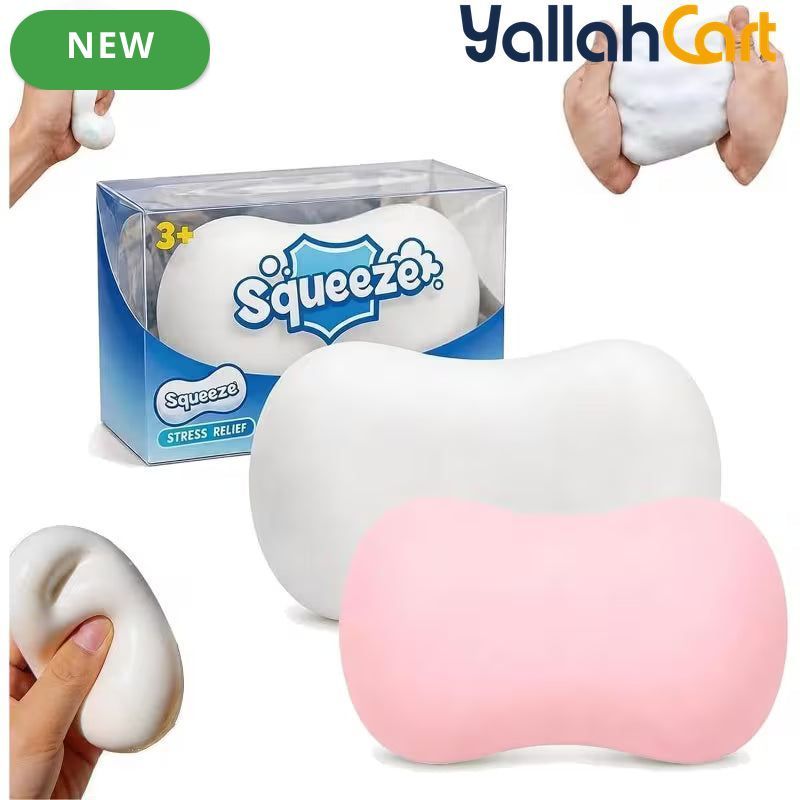 2-Pack Tan Bead-Filled Slow-Rising Squishy Toys – Realistic Squeeze Food Stress Relief Fidget for Adults, Office Decor & Gifts