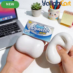 2-Pack Tan Bead-Filled Slow-Rising Squishy Toys – Realistic Squeeze Food Stress Relief Fidget for Adults, Office Decor & Gifts