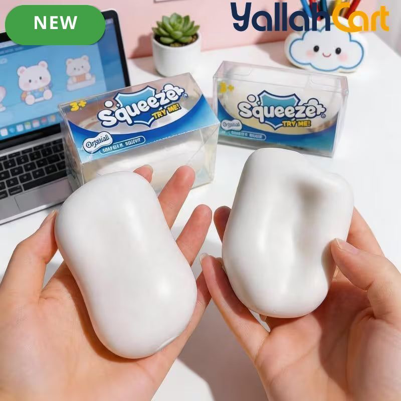 2-Pack Tan Bead-Filled Slow-Rising Squishy Toys – Realistic Squeeze Food Stress Relief Fidget for Adults, Office Decor & Gifts