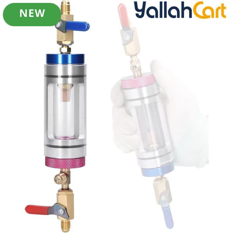 Automatic AC Cooler Filler & Vacuum Pump Assembly with Refrigerant Filtration