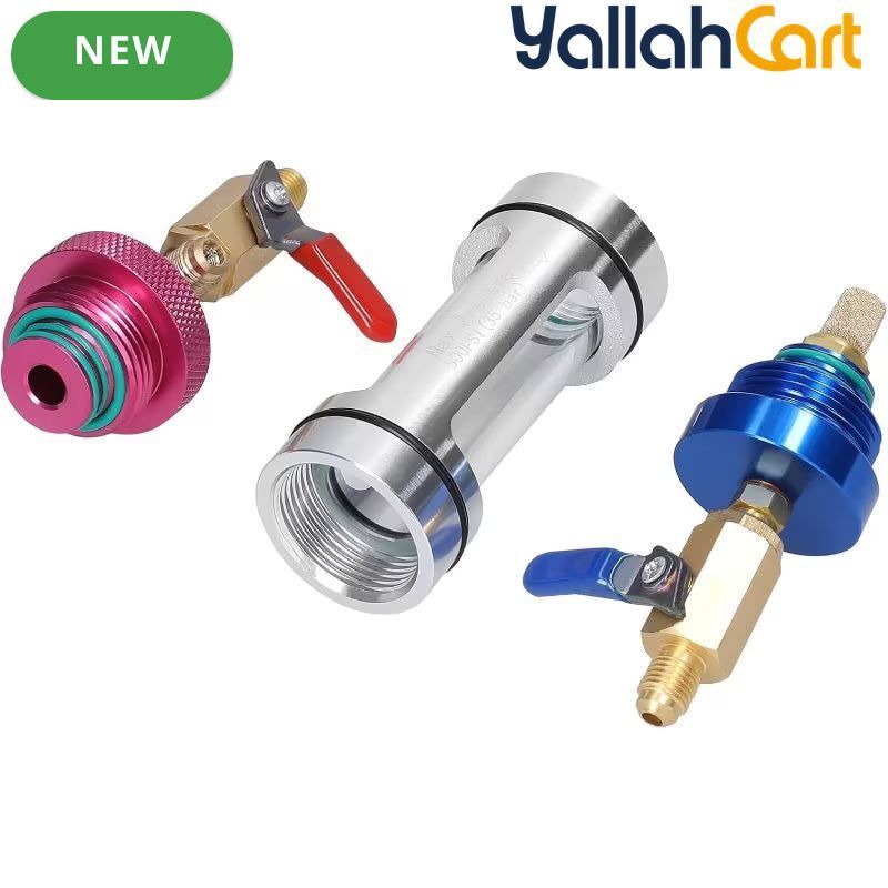 Automatic AC Cooler Filler & Vacuum Pump Assembly with Refrigerant Filtration