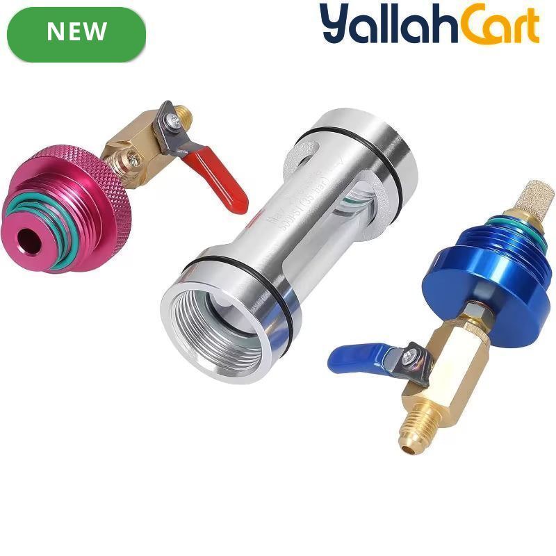 Automatic AC Cooler Filler & Vacuum Pump Assembly with Refrigerant Filtration