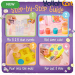 ESSEN Taba DIY Squishy Toys Maker Kit with 8 Molds – Mixed Color Sensory Craft Set for Kids, Creative Fidget Toys, Birthday Gifts & Relaxation Activities
