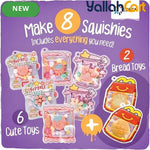 ESSEN Taba DIY Squishy Toys Maker Kit with 8 Molds – Mixed Color Sensory Craft Set for Kids, Creative Fidget Toys, Birthday Gifts & Relaxation Activities