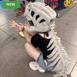 Dinosaur Skeleton Skull Hat – Funny Mixed Color Animal-Themed Hat for Teens, Costume Parties, Cosplay, Halloween & Unique Gifts