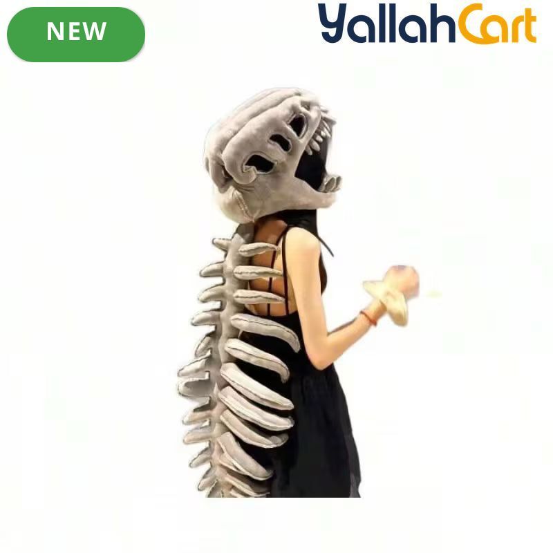 Dinosaur Skeleton Skull Hat – Funny Mixed Color Animal-Themed Hat for Teens, Costume Parties, Cosplay, Halloween & Unique Gifts