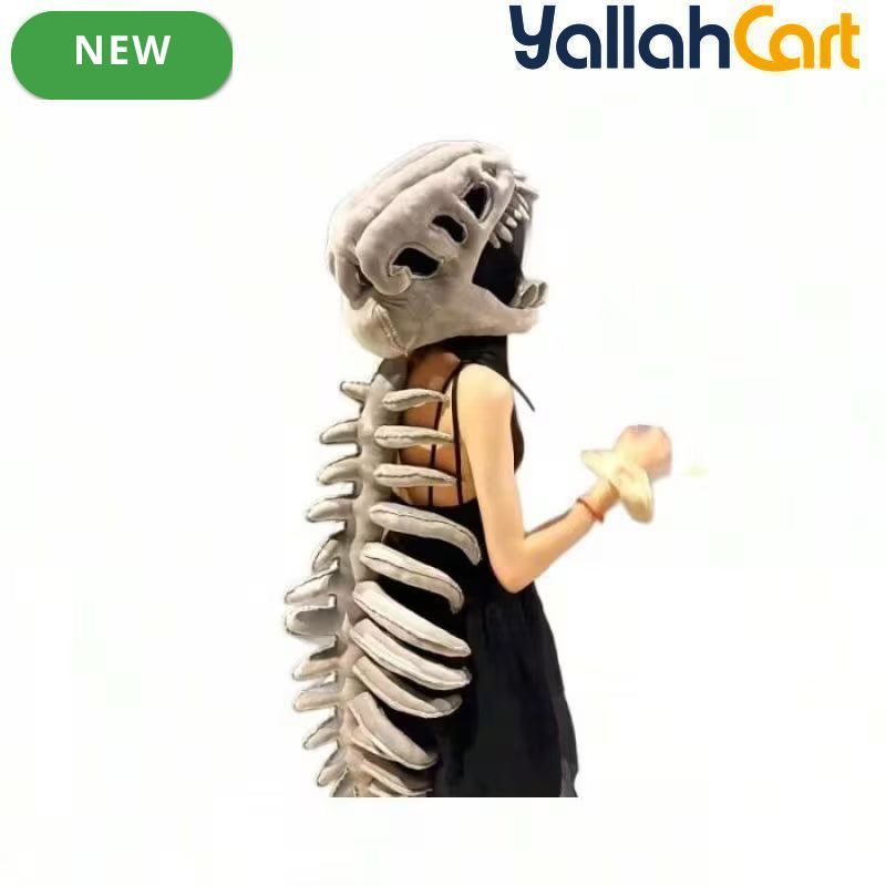 Dinosaur Skeleton Skull Hat – Funny Mixed Color Animal-Themed Hat for Teens, Costume Parties, Cosplay, Halloween & Unique Gifts