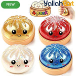 4-Pack Multi-Color Ball Squishies – Fidget Sensory Stress Balls with Cute Paw Bon Design for Kids & Adults, Relaxation & Everyday Squeeze Play