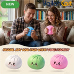 4-Pack Multi-Color Ball Squishies – Fidget Sensory Stress Balls with Cute Paw Bon Design for Kids & Adults, Relaxation & Everyday Squeeze Play