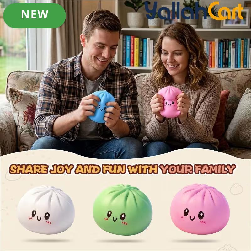4-Pack Multi-Color Ball Squishies – Fidget Sensory Stress Balls with Cute Paw Bon Design for Kids & Adults, Relaxation & Everyday Squeeze Play