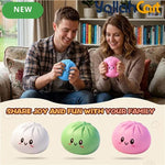 4-Pack Multi-Color Ball Squishies – Fidget Sensory Stress Balls with Cute Paw Bon Design for Kids & Adults, Relaxation & Everyday Squeeze Play