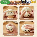 4-Pack Multi-Color Ball Squishies – Fidget Sensory Stress Balls with Cute Paw Bon Design for Kids & Adults, Relaxation & Everyday Squeeze Play