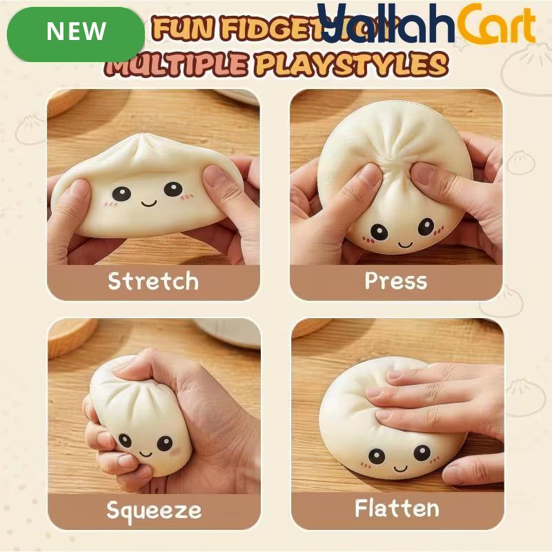 4-Pack Multi-Color Ball Squishies – Fidget Sensory Stress Balls with Cute Paw Bon Design for Kids & Adults, Relaxation & Everyday Squeeze Play