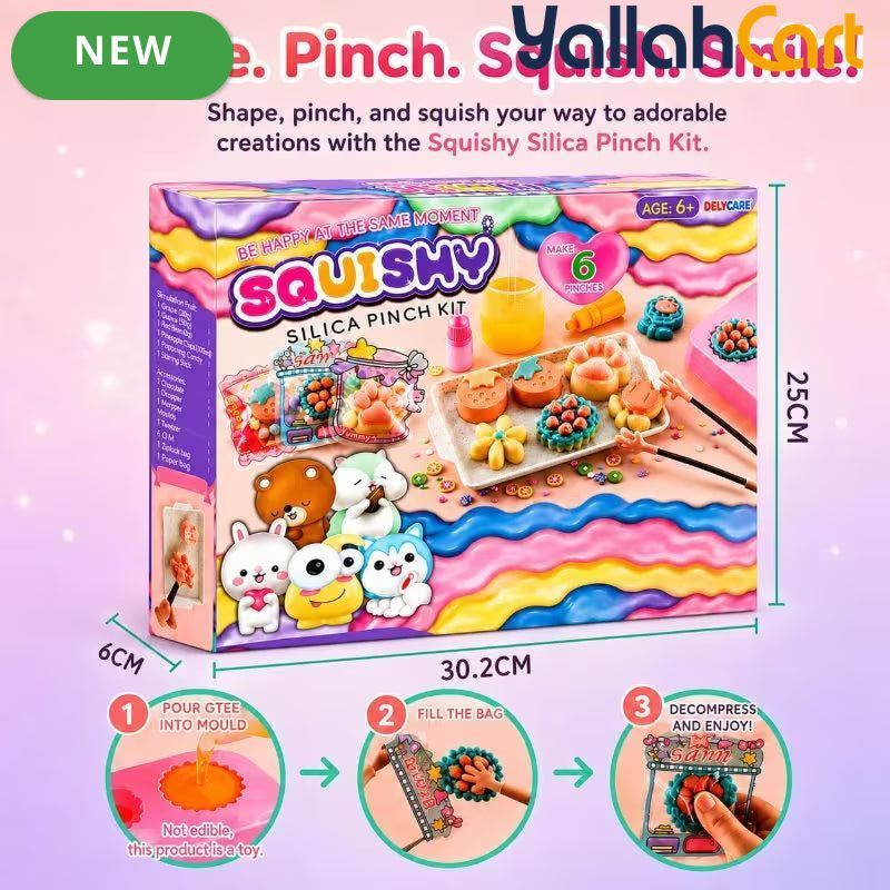 Bright Pink DIY Squishy Toy Making Kit for Kids - Create Your Own Sensory Fidget Toy, Creative Craft Activity Set, Stress Relief Squishy Kit, Fun Gift for Boys & Girls, Classroom Prizes & Party Favors