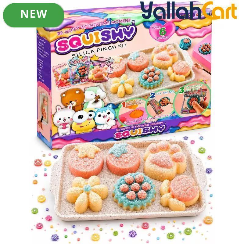 Bright Pink DIY Squishy Toy Making Kit for Kids - Create Your Own Sensory Fidget Toy, Creative Craft Activity Set, Stress Relief Squishy Kit, Fun Gift for Boys & Girls, Classroom Prizes & Party Favors