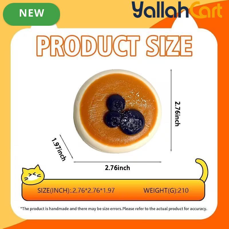 Blueberry Squishy Toy – Yellow Chubby Food-Grade Silicone Squeeze Fidget Toy
