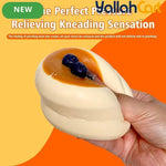 Blueberry Squishy Toy – Yellow Chubby Food-Grade Silicone Squeeze Fidget Toy