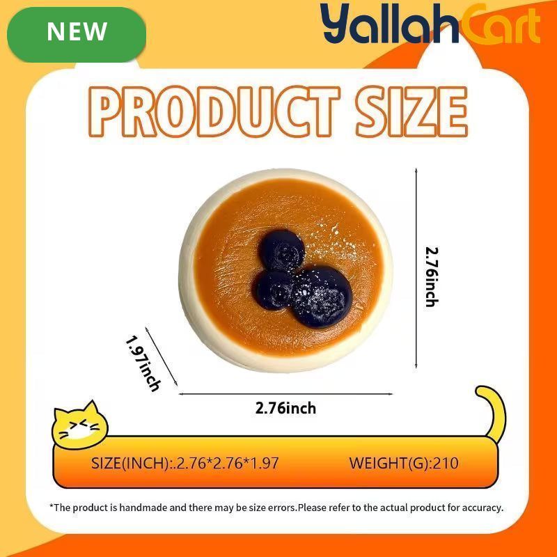Blueberry Squishy Toy – Yellow Chubby Food-Grade Silicone Squeeze Fidget Toy