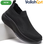 Men's Breathable Mesh Slip-On Sports Shoes – Black, Light Grey & Navy Blue