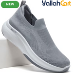 Men's Breathable Mesh Slip-On Sports Shoes – Black, Light Grey & Navy Blue
