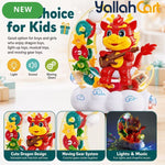 Assorted Color Moon Dragon Electric Gear Toy with Lights & Music – Moving Transparent Gears, Battery-Powered Kids Toy