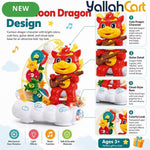 Assorted Color Moon Dragon Electric Gear Toy with Lights & Music – Moving Transparent Gears, Battery-Powered Kids Toy