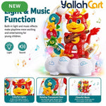 Assorted Color Moon Dragon Electric Gear Toy with Lights & Music – Moving Transparent Gears, Battery-Powered Kids Toy