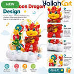 Assorted Color Moon Dragon Electric Gear Toy with Lights & Music – Moving Transparent Gears, Battery-Powered Kids Toy